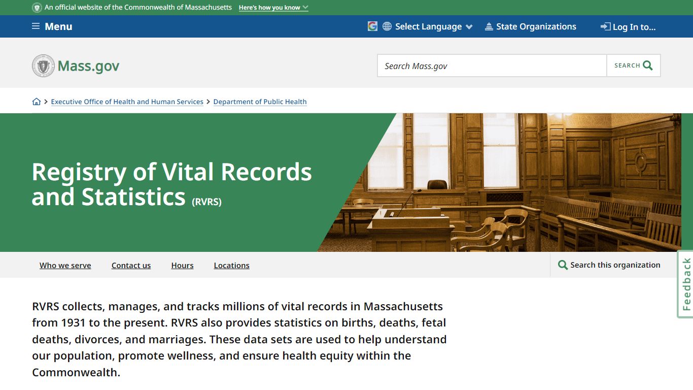 Registry of Vital Records and Statistics | Mass.gov